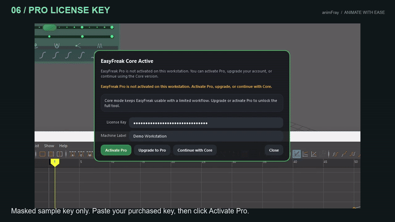 Install, Update and Activate demonstrated in Maya